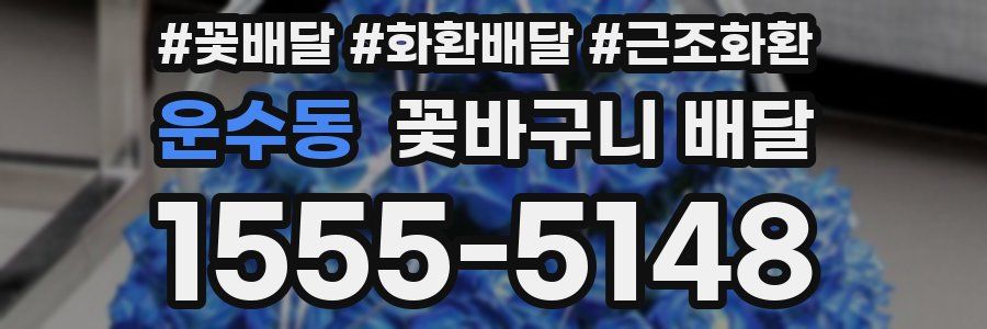 운수동 꽃바구니 배달