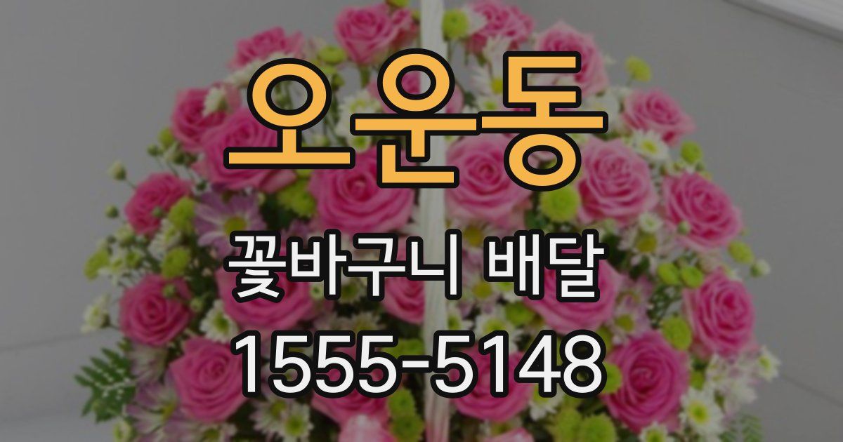 오운동 꽃바구니 배달
