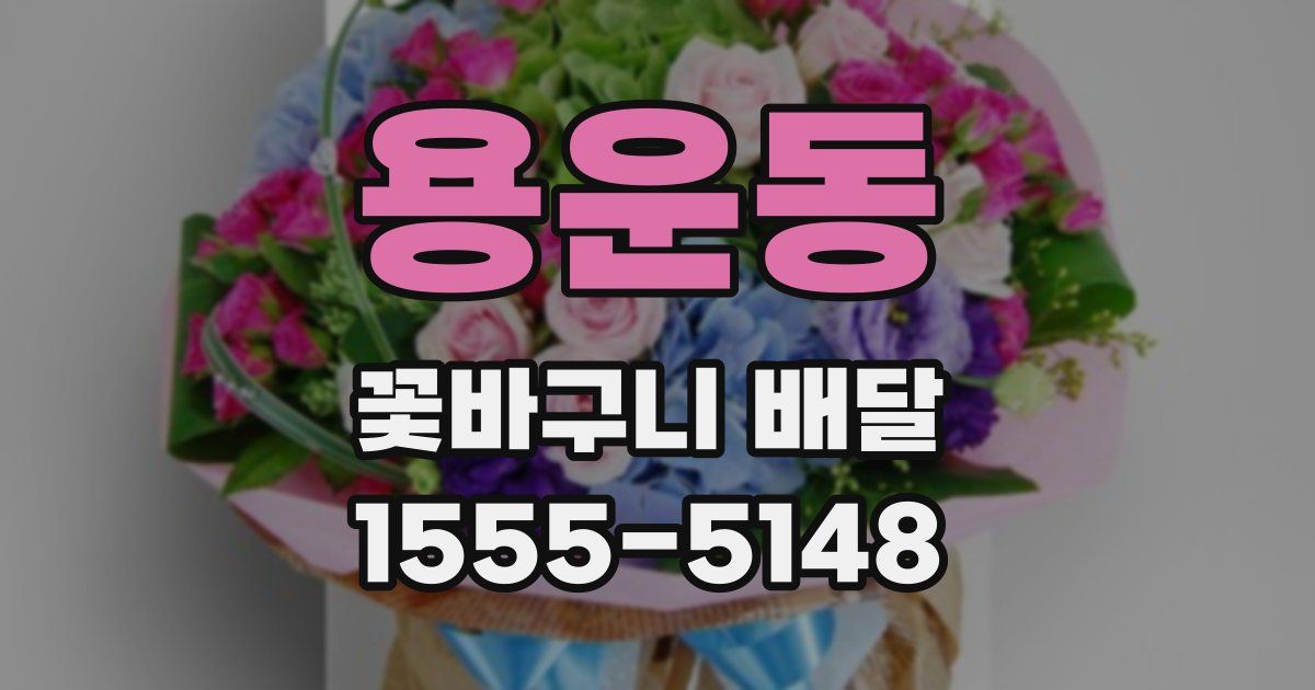 용운동 꽃바구니 배달