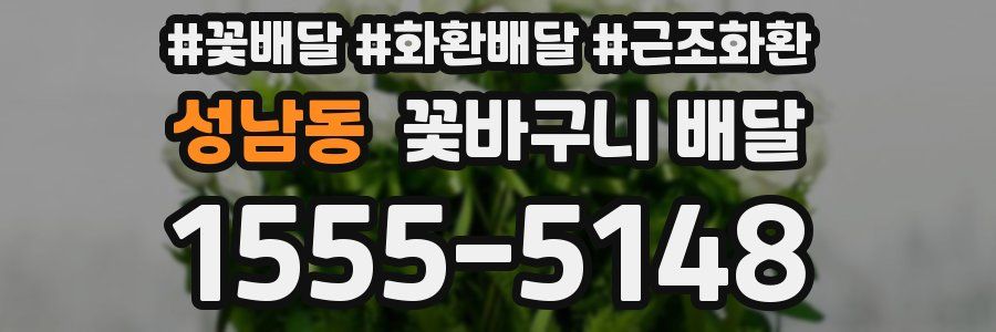성남동 꽃바구니 배달