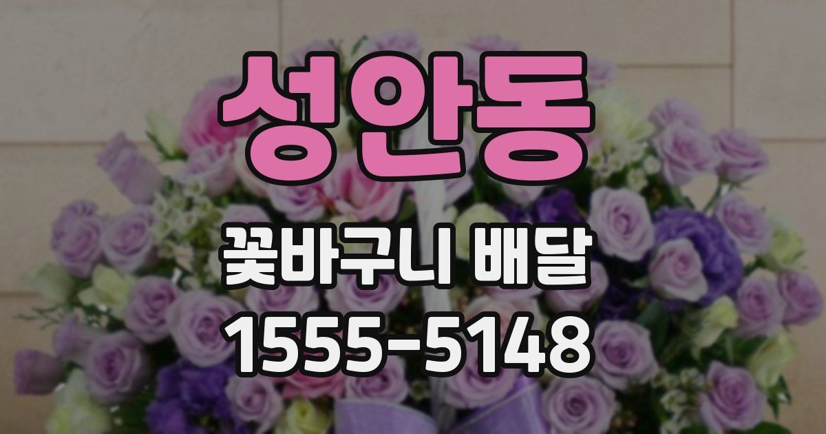 성안동 꽃바구니 배달
