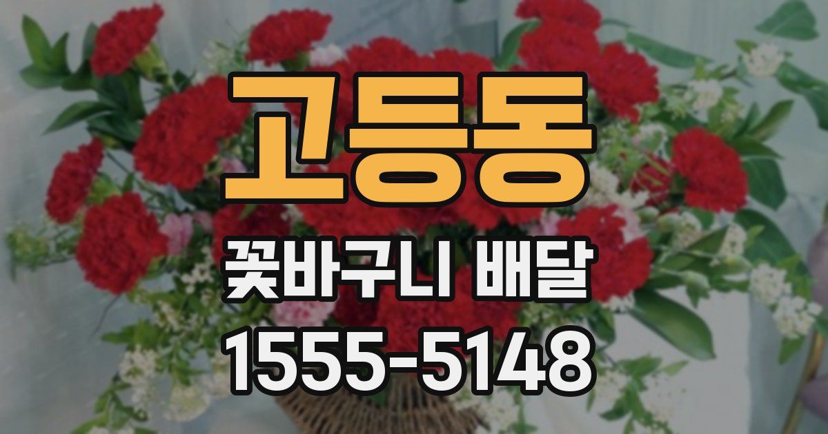 고등동 꽃바구니 배달