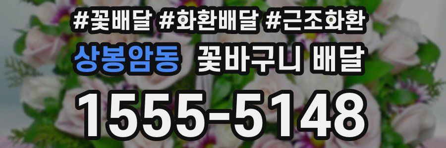 상봉암동 꽃바구니 배달