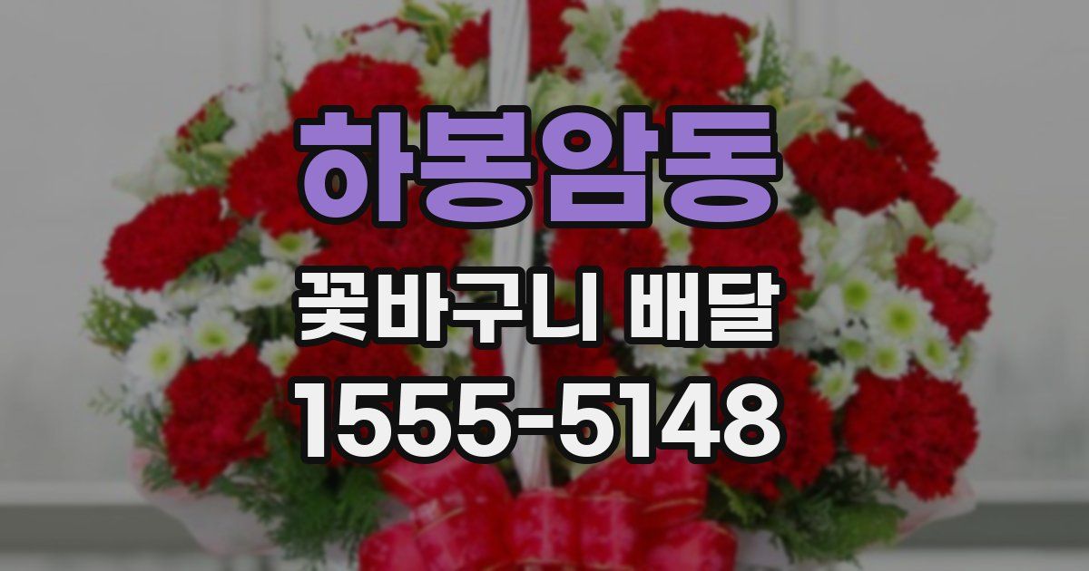 하봉암동 꽃바구니 배달