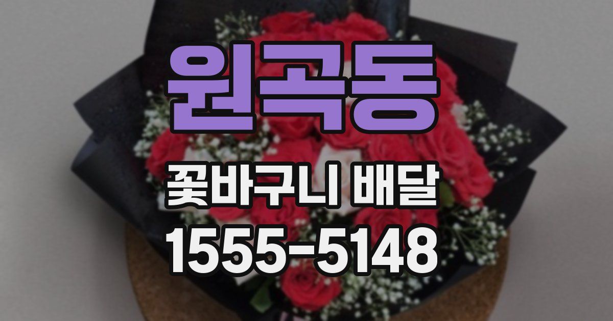 원곡동 꽃바구니 배달
