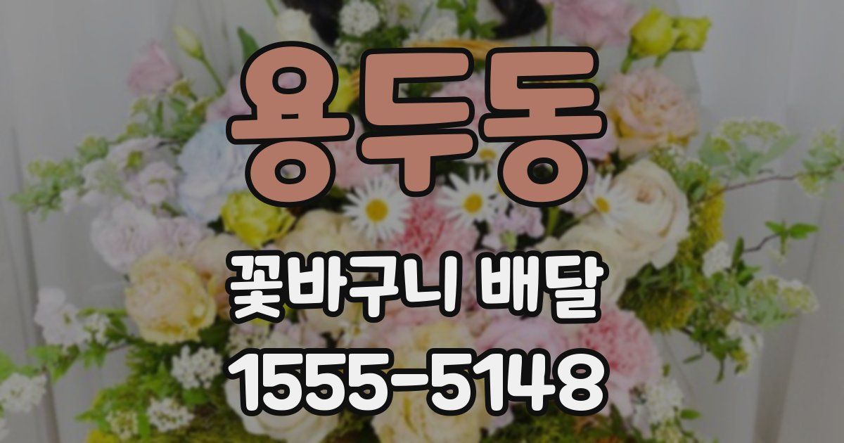 용두동 꽃바구니 배달