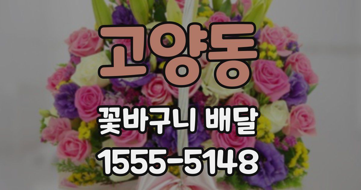 고양동 꽃바구니 배달