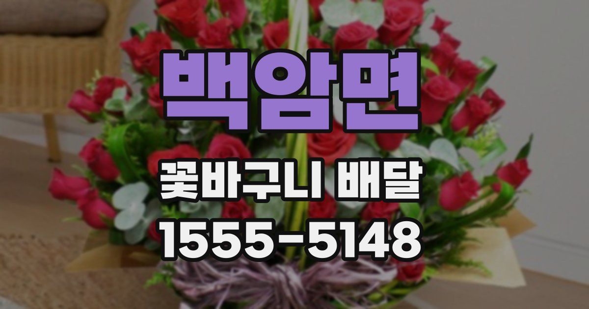 백암면 꽃바구니 배달