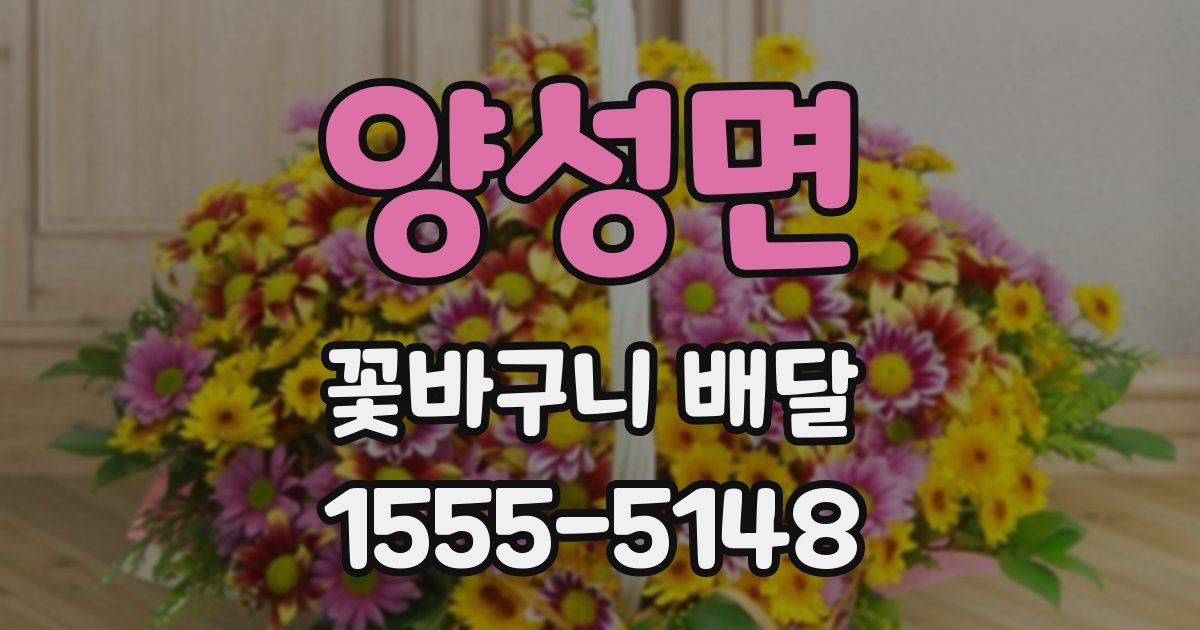 양성면 꽃바구니 배달