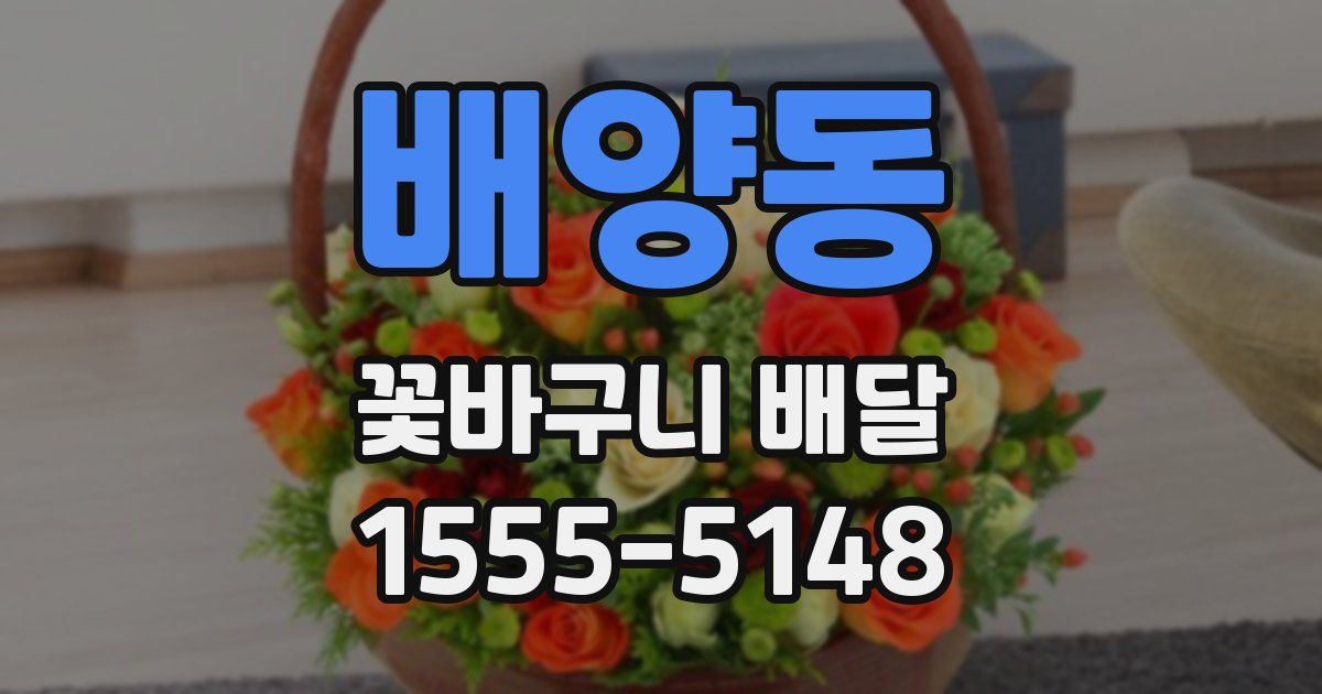 배양동 꽃바구니 배달