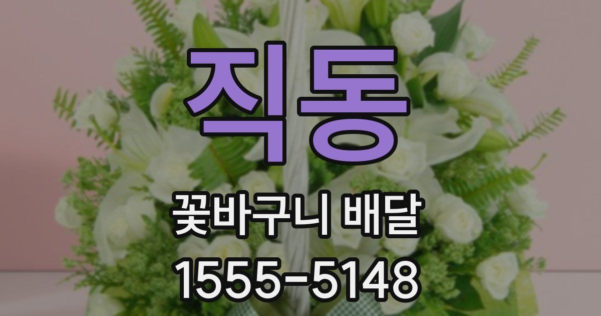 직동 꽃바구니 배달