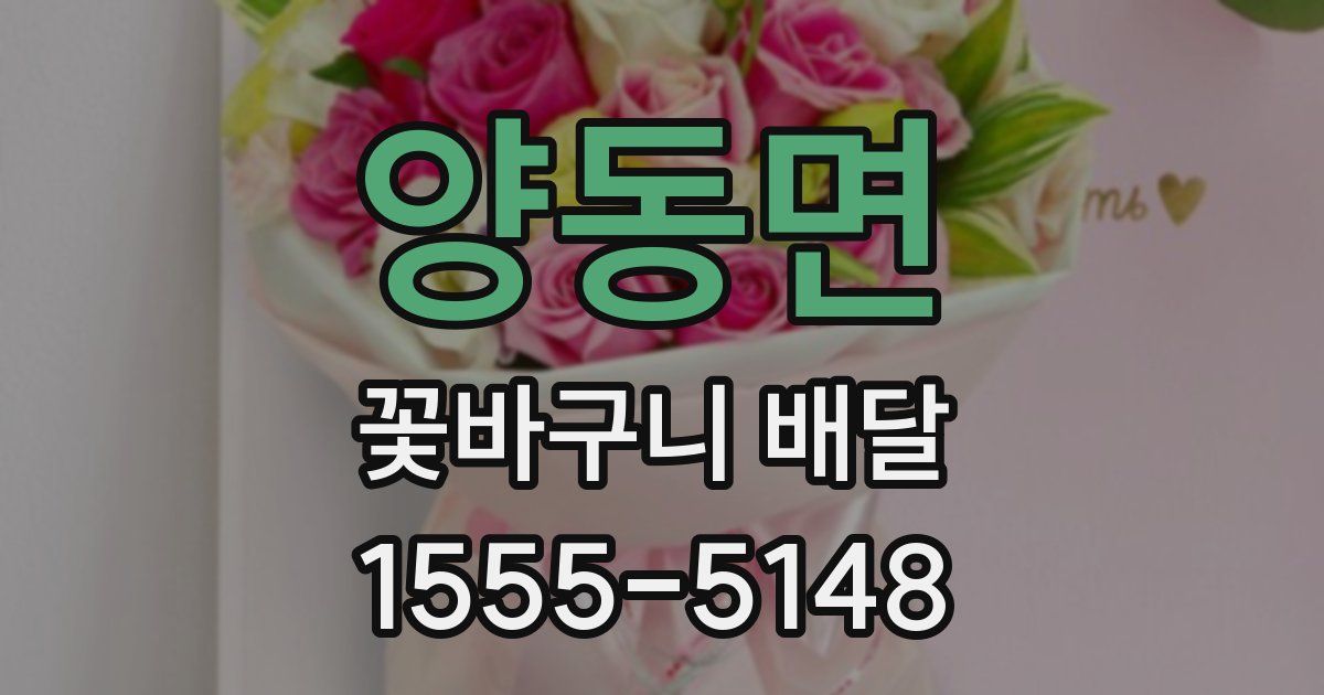 양동면 꽃바구니 배달