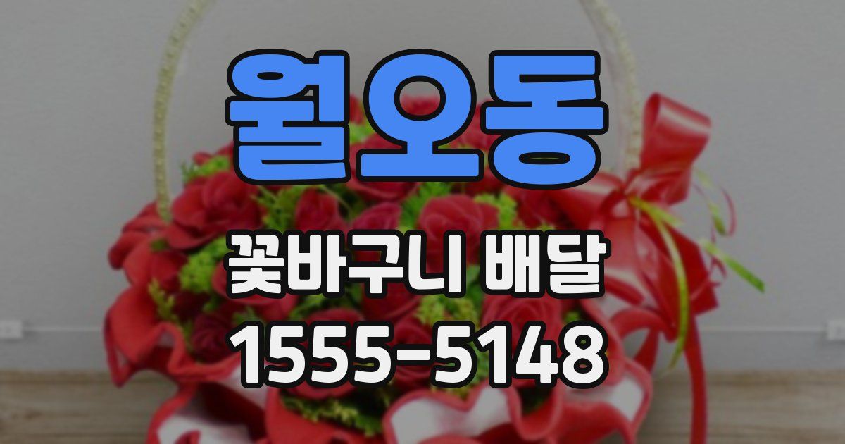 월오동 꽃바구니 배달