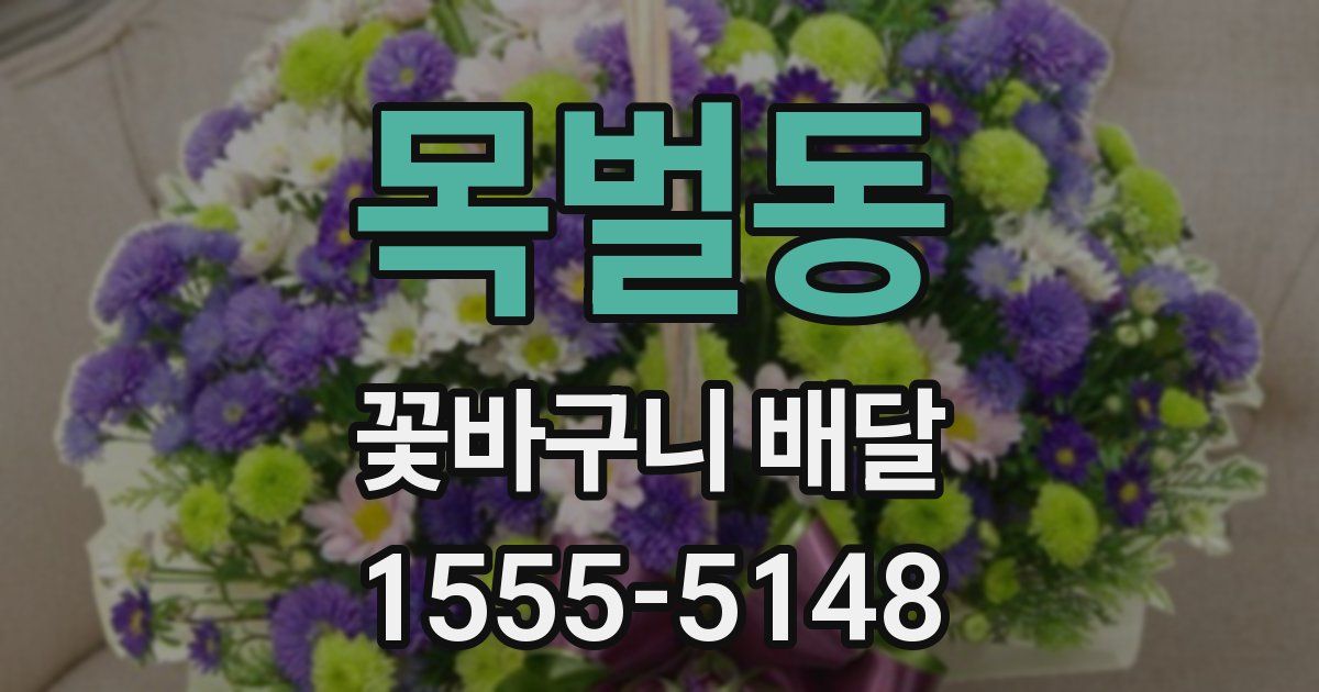 목벌동 꽃바구니 배달