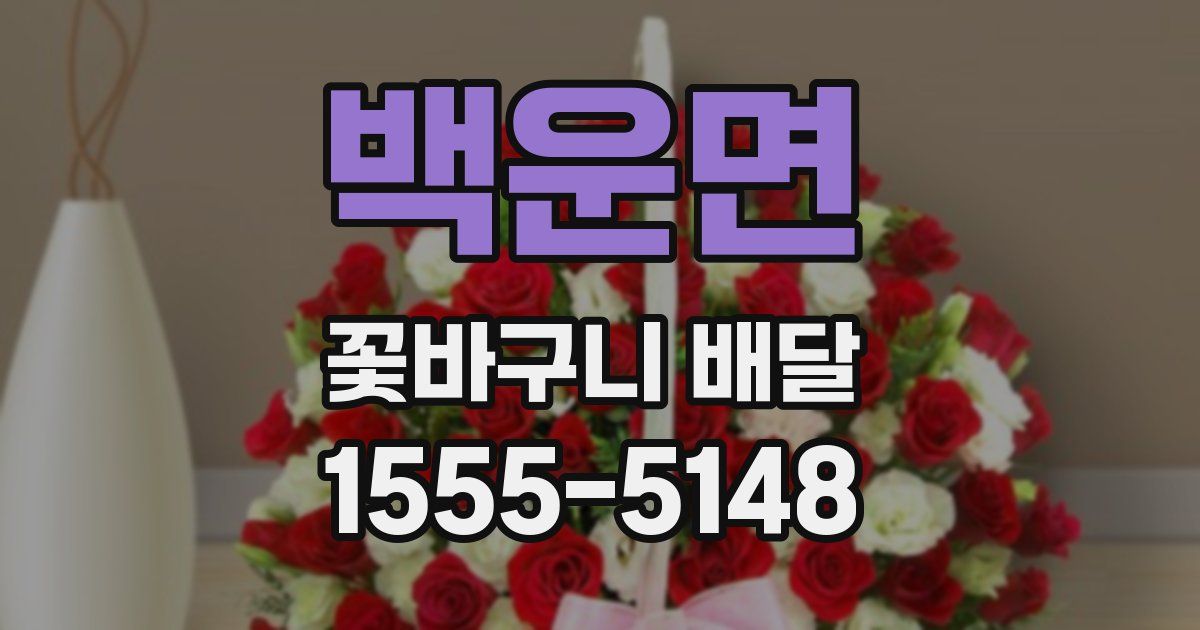 백운면 꽃바구니 배달
