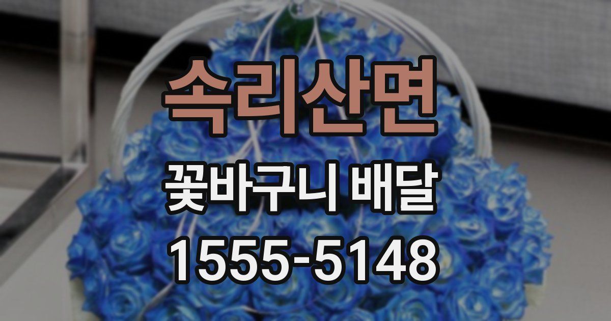 속리산면 꽃바구니 배달