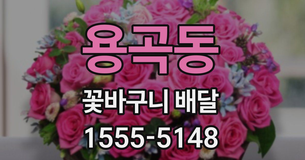 용곡동 꽃바구니 배달