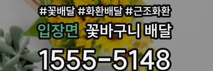 입장면 꽃바구니 배달