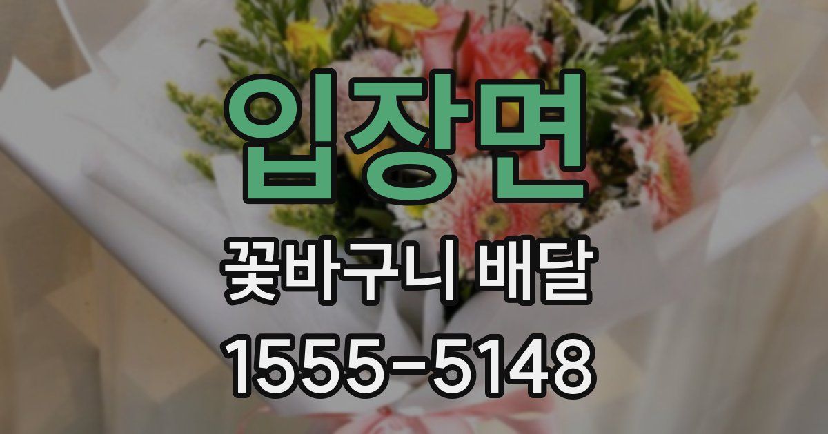 입장면 꽃바구니 배달