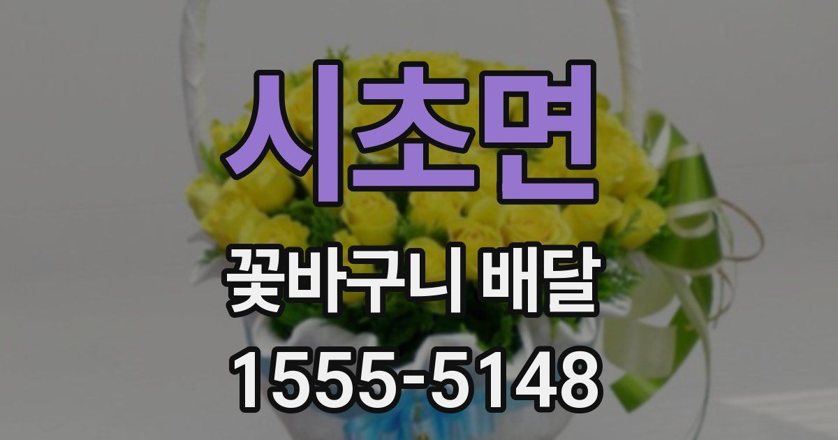 시초면 꽃바구니 배달