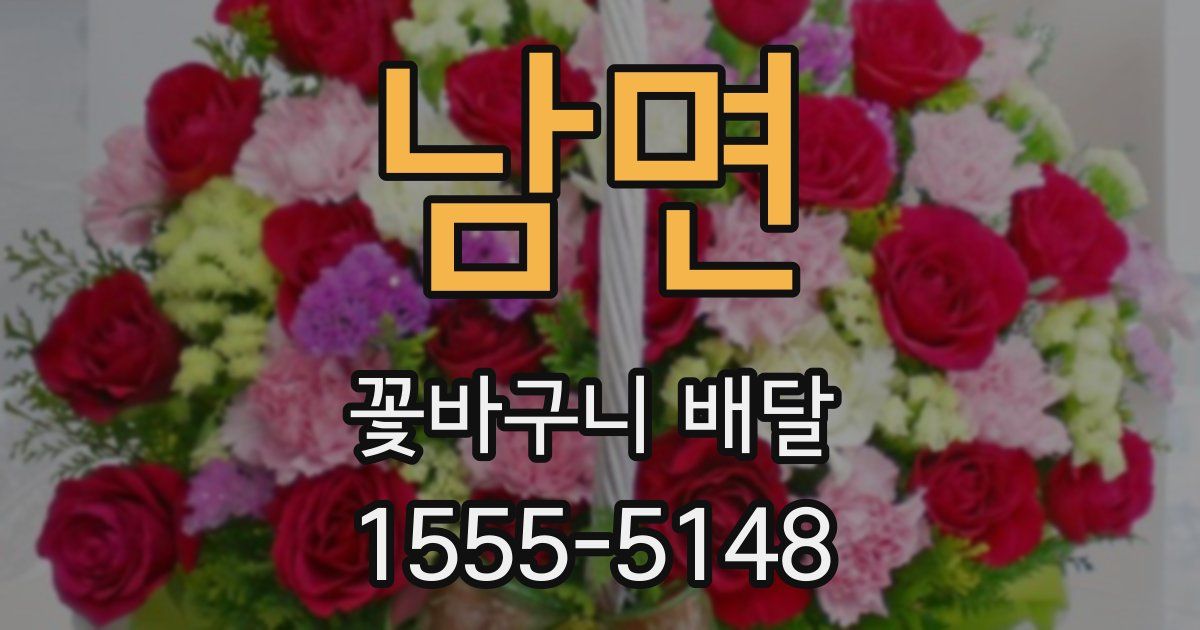 남면 꽃바구니 배달
