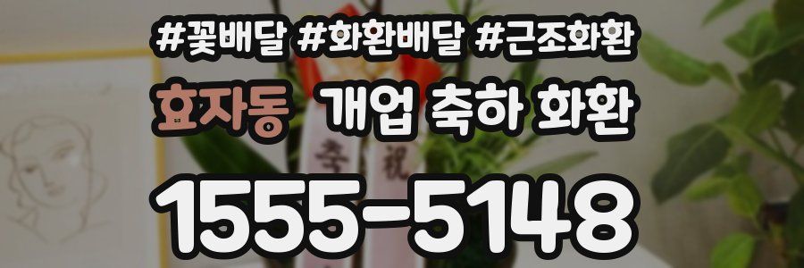 효자동 개업 축하 화환
