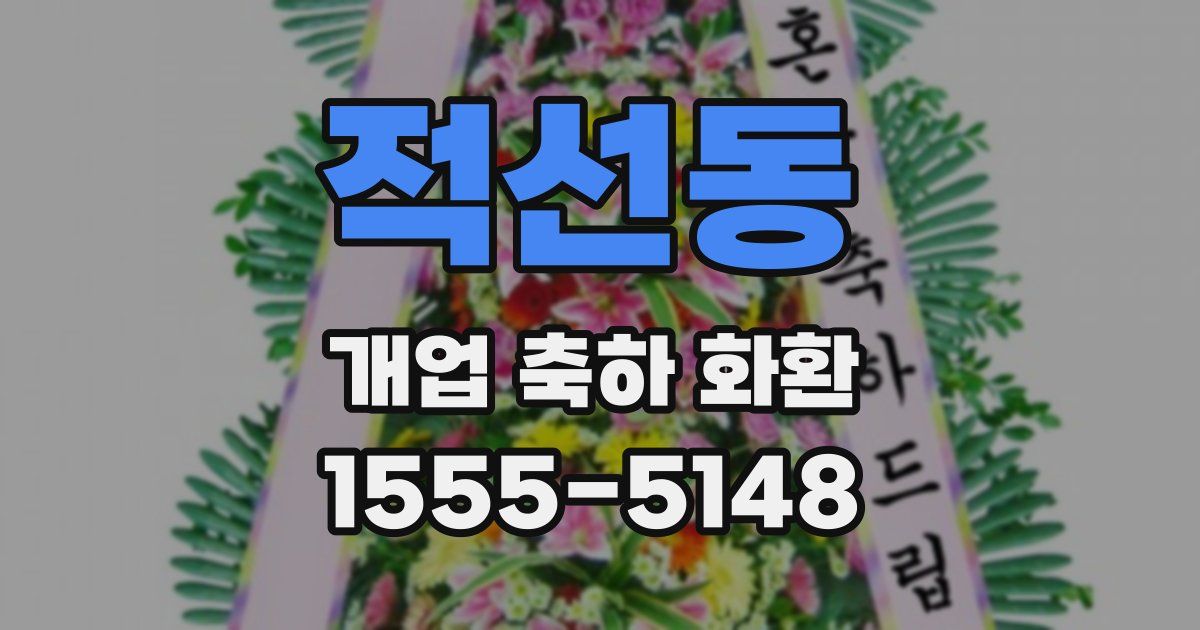 적선동 개업 축하 화환