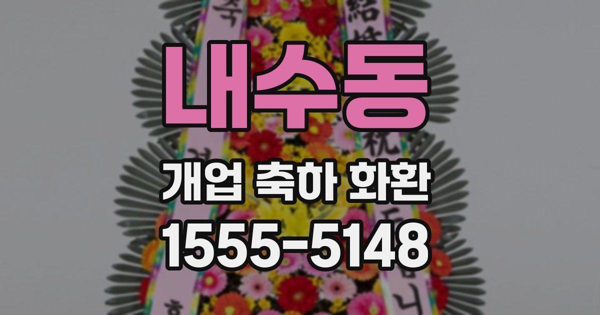 내수동 개업 축하 화환