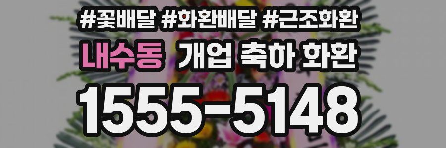 내수동 개업 축하 화환