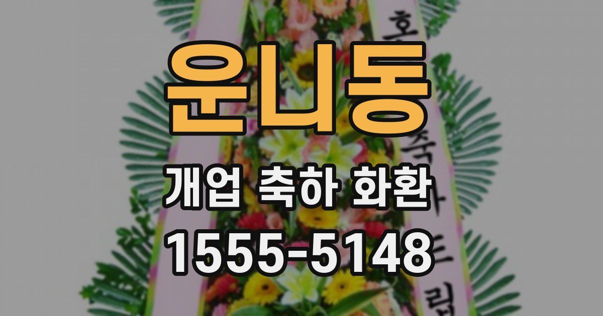 운니동 개업 축하 화환