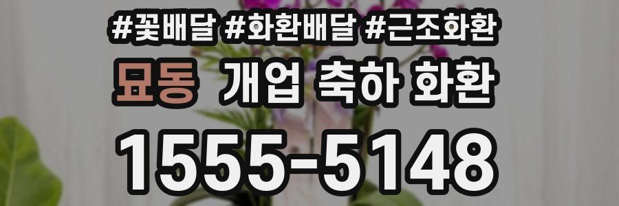 묘동 개업 축하 화환