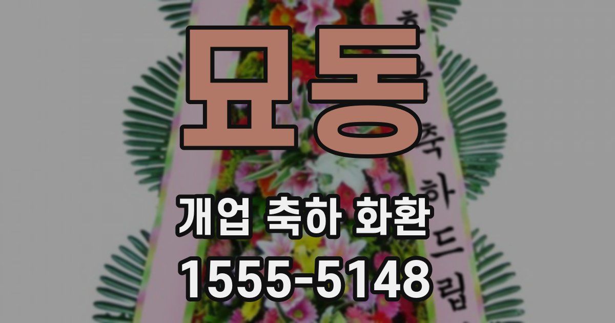 묘동 개업 축하 화환