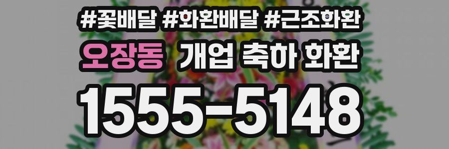오장동 개업 축하 화환