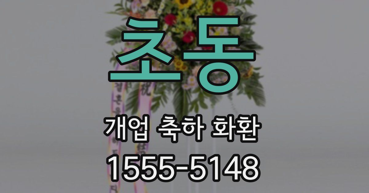 초동 개업 축하 화환