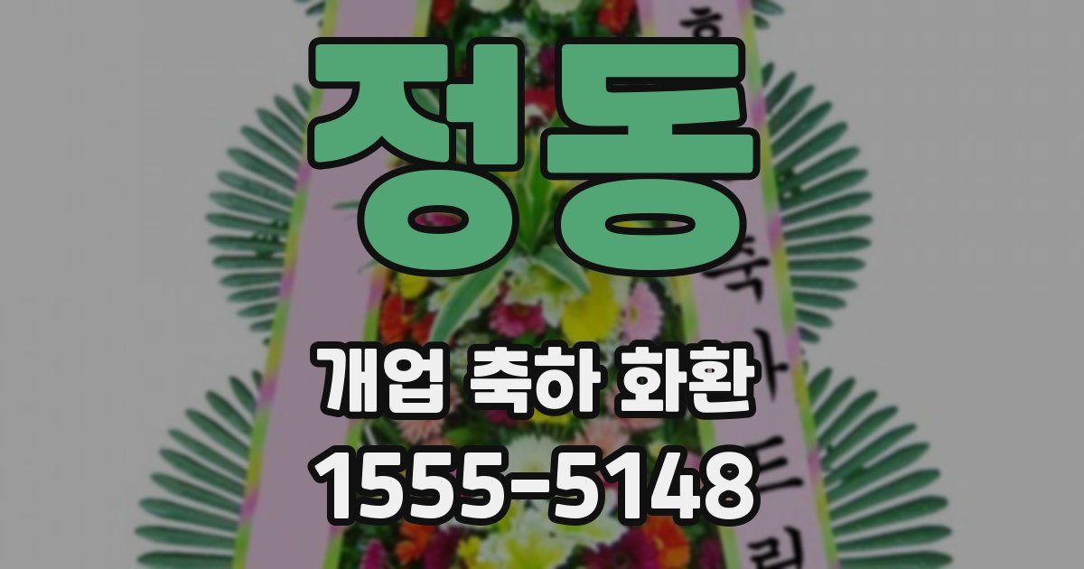정동 개업 축하 화환