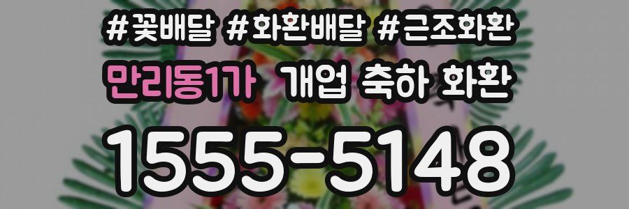 만리동1가 개업 축하 화환