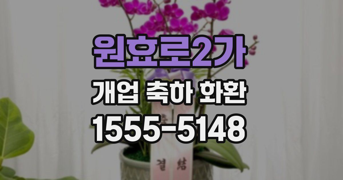 원효로2가 개업 축하 화환