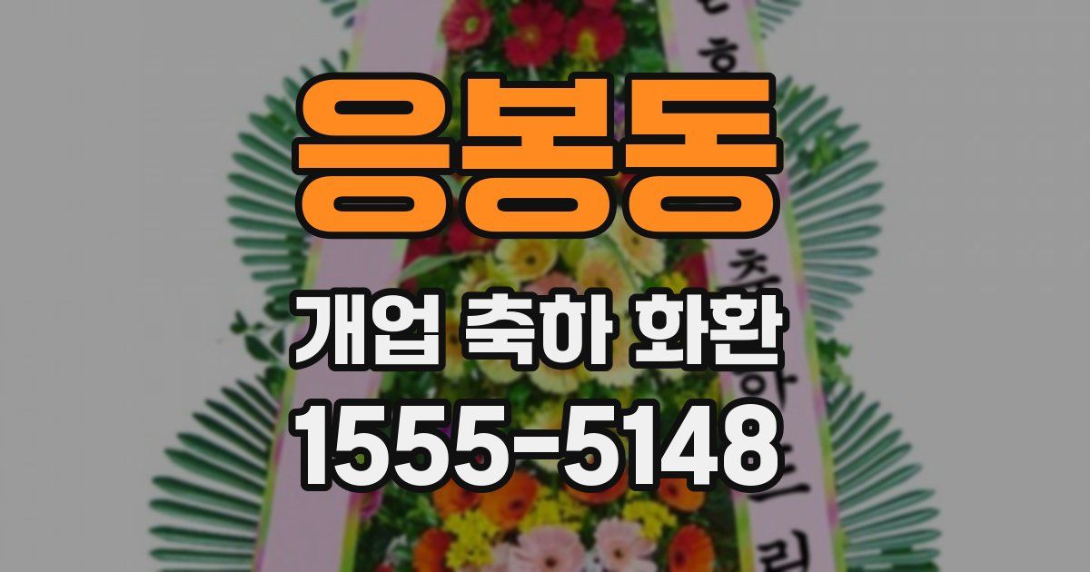 응봉동 개업 축하 화환
