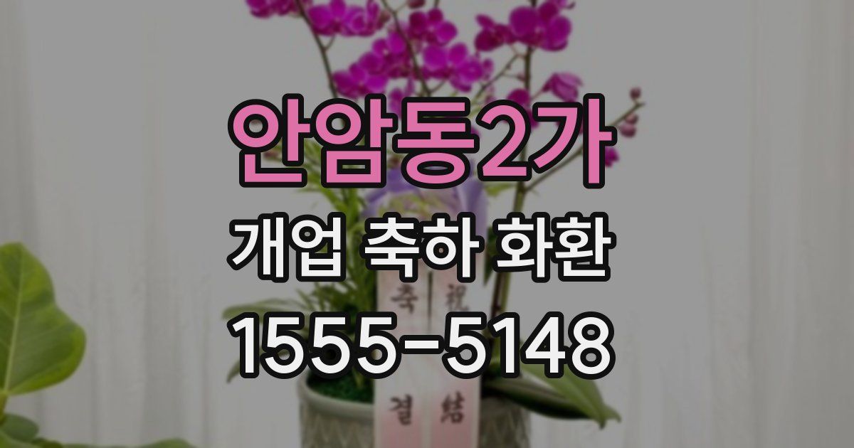 안암동2가 개업 축하 화환