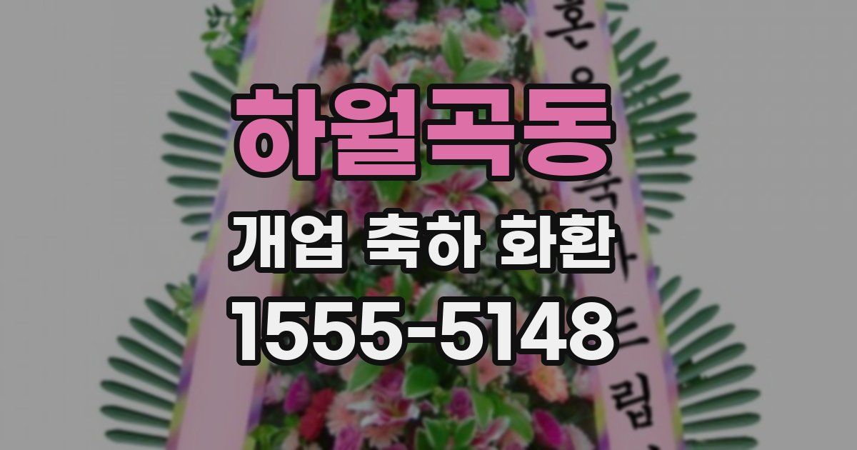 하월곡동 개업 축하 화환