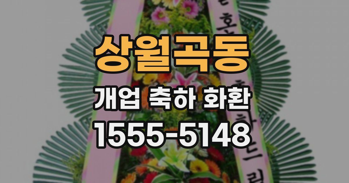 상월곡동 개업 축하 화환