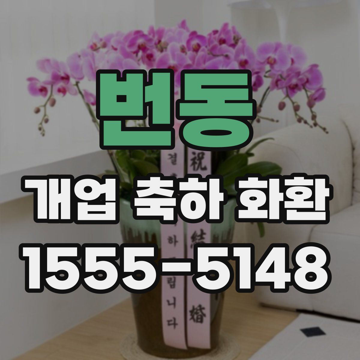 번동 개업 축하 화환