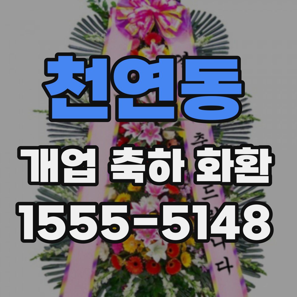 천연동 개업 축하 화환