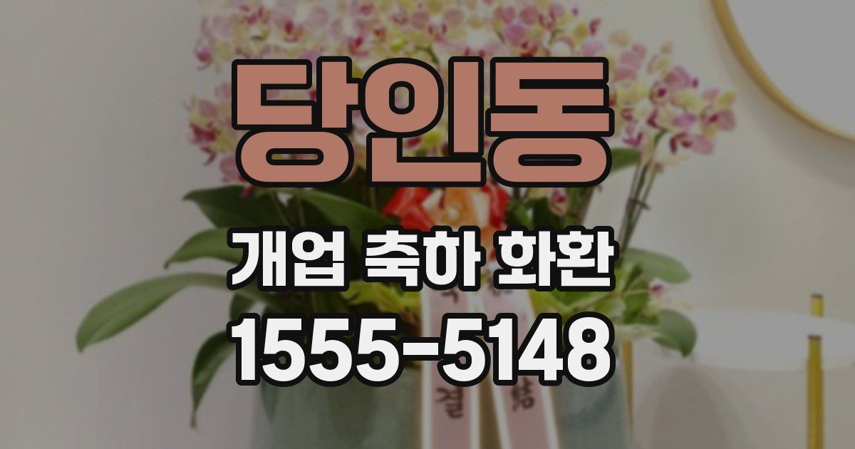 당인동 개업 축하 화환