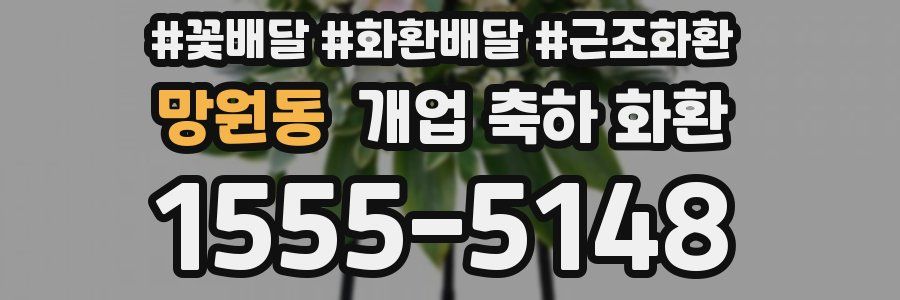 망원동 개업 축하 화환