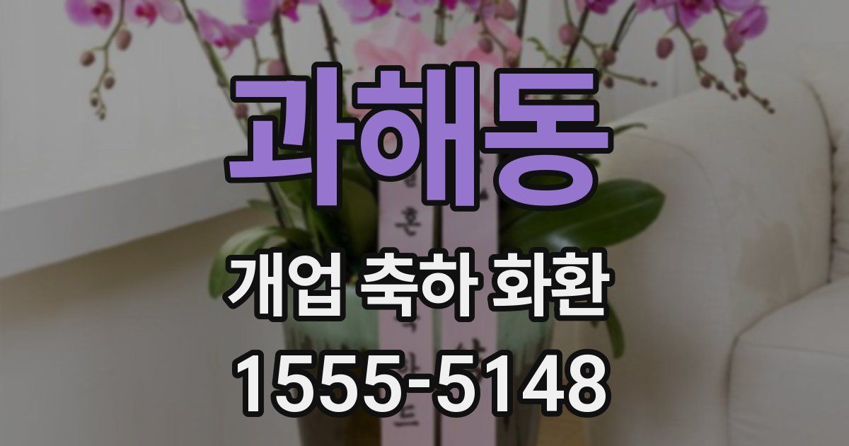 과해동 개업 축하 화환