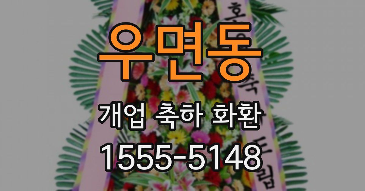 우면동 개업 축하 화환