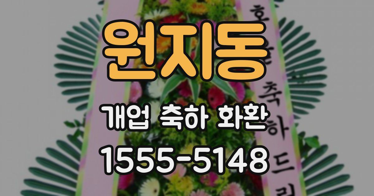원지동 개업 축하 화환