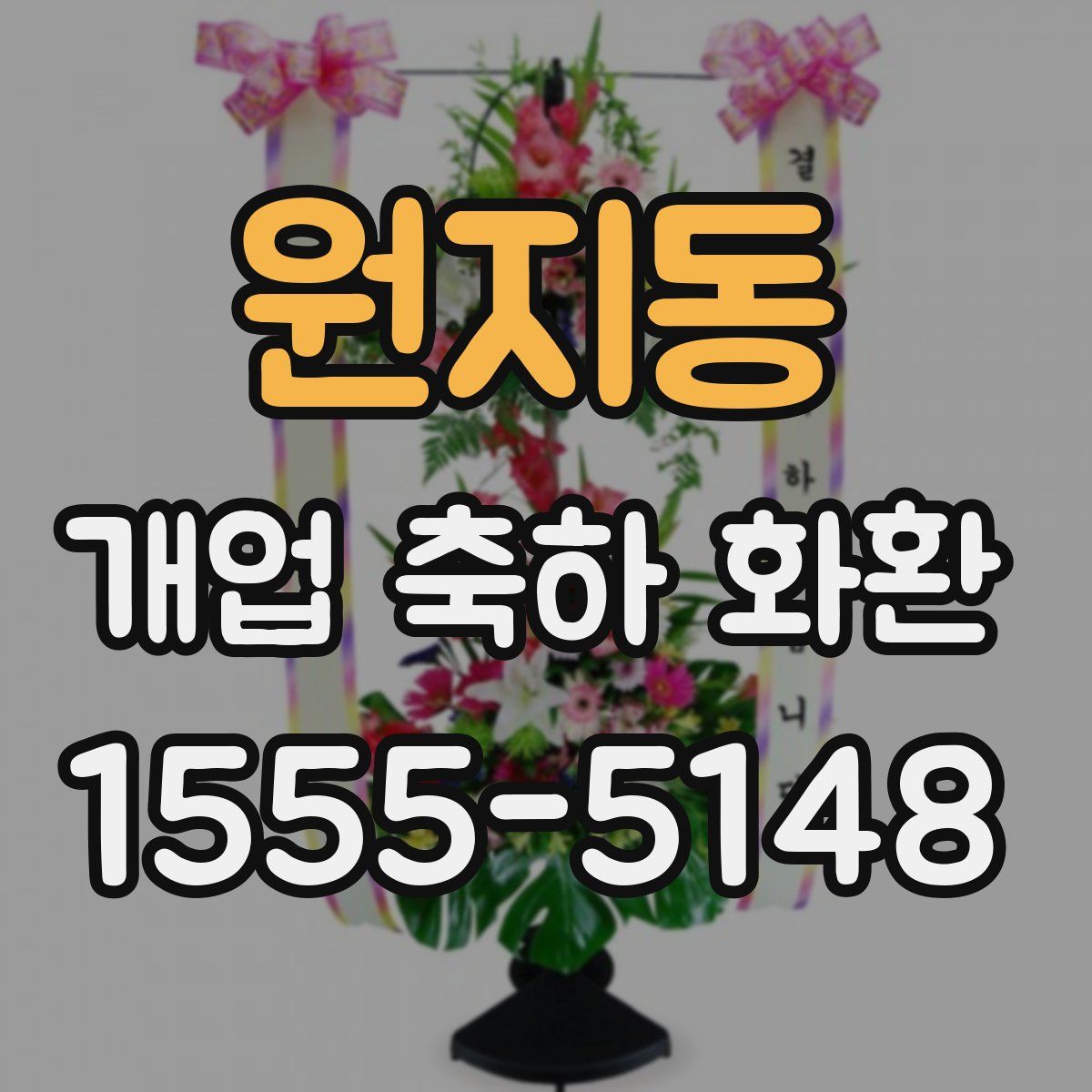 원지동 개업 축하 화환