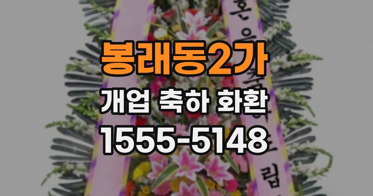 봉래동2가 개업 축하 화환